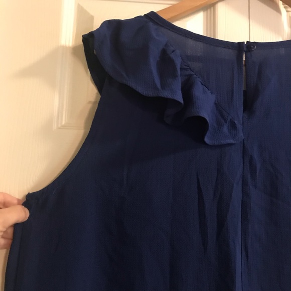 Michel Studio Dark blue one sleeve blouse - Picture 9 of 12